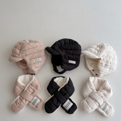 트레퐁 귀달이 패딩모자& 머플러